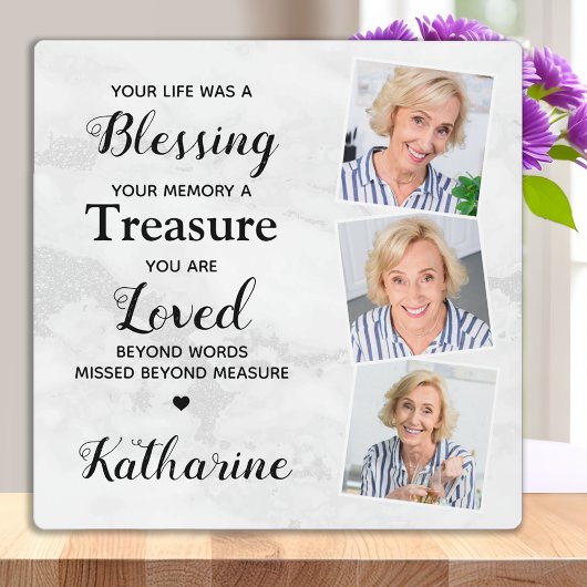 In Looptijd Memorial Sympathie 3 Foto Fotoplaat