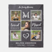 In Looptijd van het Memorial van de Foto Collage Fleece Deken (Voorkant)