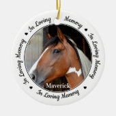 In Looptijd van Memory Custom Horse Photo Pet Memo Keramisch Ornament (Voorkant)