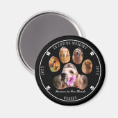 In Looptijd van Memory Photo Pet Memorial - Black Magneet (Voorkant / Achterkant)