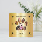 In Looptijd van Memory Photo Pet Memorial - Gold T Kaart (Staand voorkant)