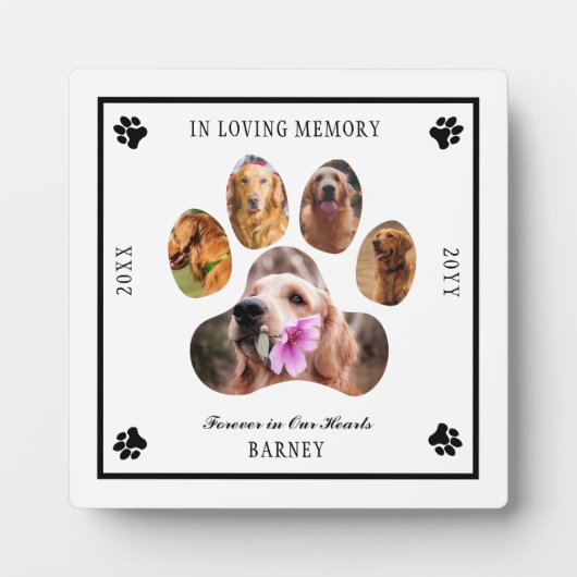 In Looptijd van Memory Photo Pet Memorial - White  Fotoplaat (Voorkant)
