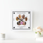 In Looptijd van Memory Photo Pet Memorial - White Vierkante Klok (Huis)