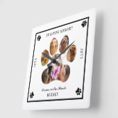 In Looptijd van Memory Photo Pet Memorial - White Vierkante Klok (Hoek)
