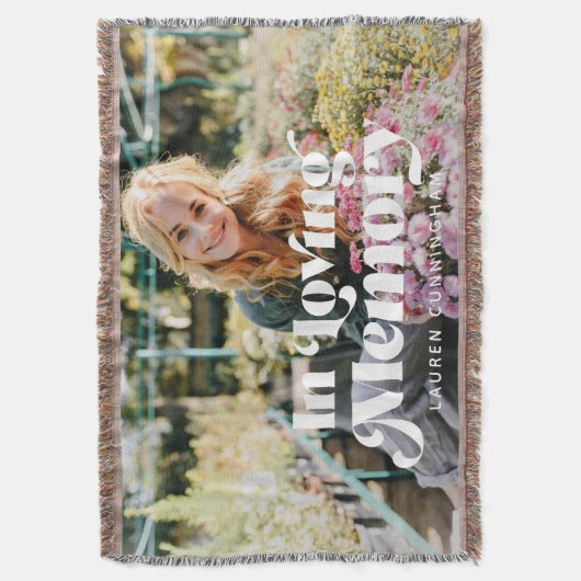 In Looptijd van Memory  Retro Memorial Foto Deken (Voorkant Verticaal)