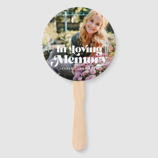 In Looptijd van Memory  Retro Memorial Foto Handwaaier (Voorkant)