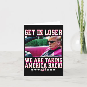 In Loser nemen we Amerika terug Pink Trump 202 Kaart