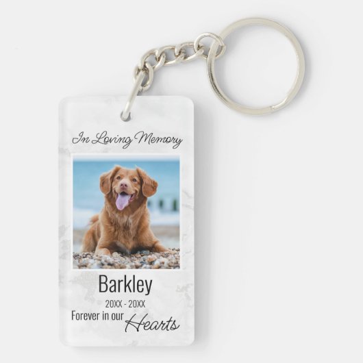 In Loss Memory Pet Loss Dog Pet Memorial Sleutelhanger (achterkant)