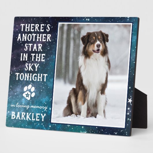 In Loss Memory Pet Loss Photo Dog Memorial Fotoplaat (Zijkant)