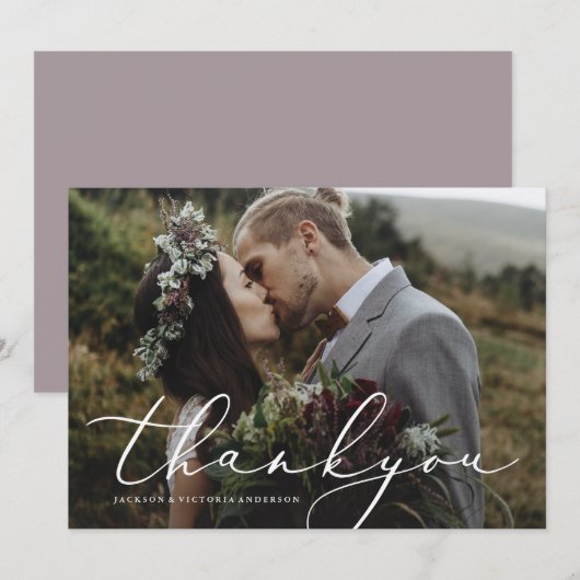 In Love Bedankt, je fotokaart Bedankkaart (Voorkant / Achterkant)