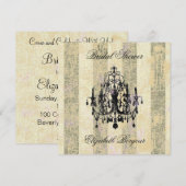 In Love Chandelier ~ Invitations Kaart (Voorkant / Achterkant)