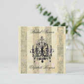 In Love Chandelier ~ Invitations Kaart (Staand voorkant)