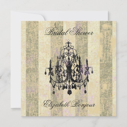 In Love Chandelier ~ Invitations Kaart (Voorkant)
