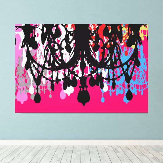 In Love Chandelier ~XLARGE 60X40 Canvas 2,5-inch d (Insitu (Houten vloer))