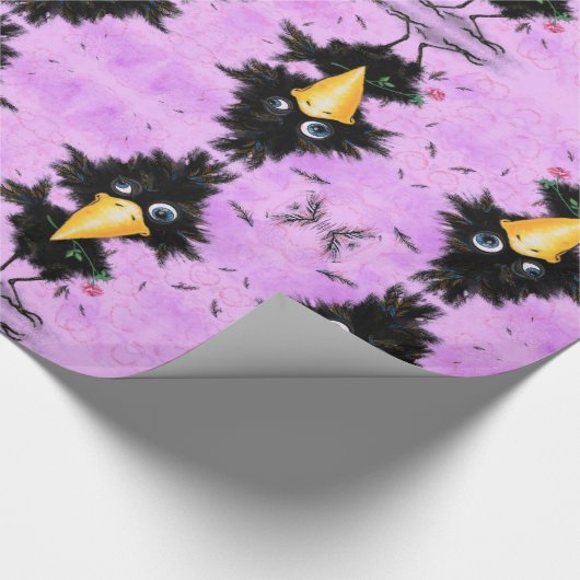 In Love Crow - Funny Cadeaupapier (Hoek)