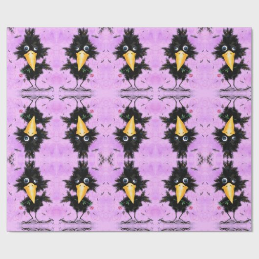 In Love Crow - Funny Cadeaupapier (Vlak)