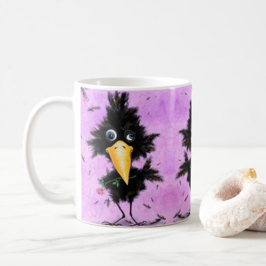 In Love Crow - Funny Koffiemok (Met donut)