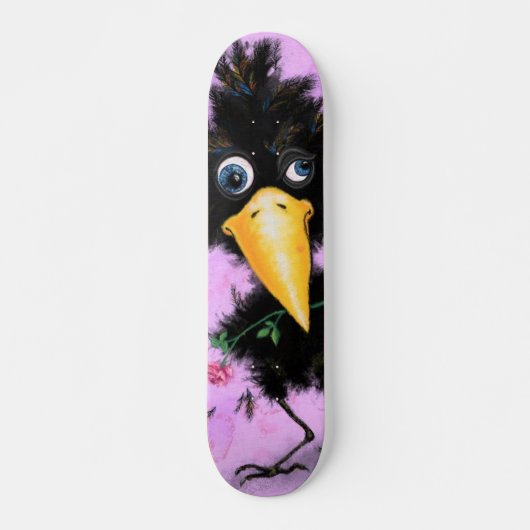 In Love Crow - Funny Persoonlijk Skateboard (Voorkant)