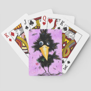 In Love Crow - Funny Pokerkaarten