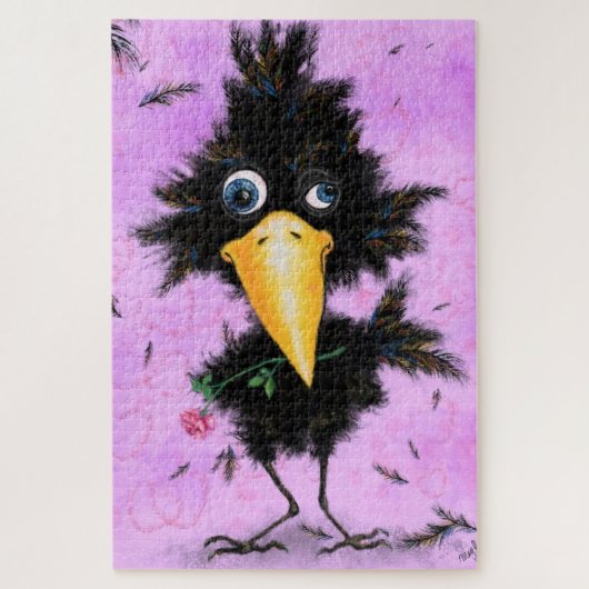 In Love Crow Funny Puzzle Legpuzzel (Verticaal)