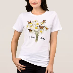 In Love Daisy Boeket T-Shirt – Vintage Vlinder