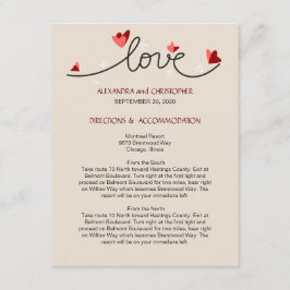 In Love Eenvoudige Elegante Tekst Routebeschrijvin Informatiekaartje