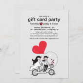In Love Gift Card Party Invitation Kaart (Voorkant / Achterkant)