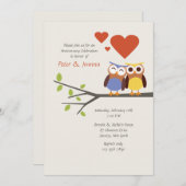 In Love Jubileum Party Invitation Kaart (Voorkant / Achterkant)