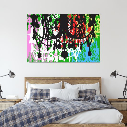 In Love Kroonluchter XLARGE 60x40 (Meer opties) - Canvas Afdruk (Insitu (Slaapkamer))
