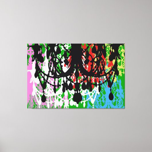 In Love Kroonluchter XLARGE 60x40 (Meer opties) - Canvas Afdruk (Voorkant)