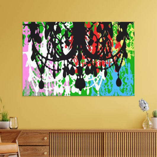 In Love Kroonluchter XLARGE 60x40 (Meer opties) - Canvas Afdruk (Insitu (Woonkamer))