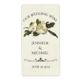 In Love -  Magnolia bruiloft aangepaste wijn Etiket (Voorkant)