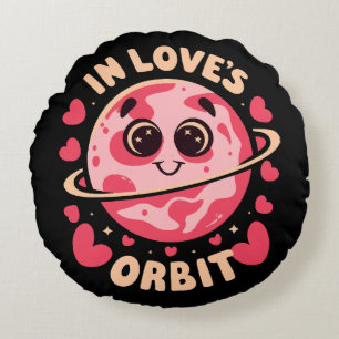 In Love Orbit Rond Kussen