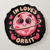 In Love Orbit Rond Kussen (Achterkant)