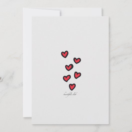 In Love Post Wedding Brunch Custom Invitation Kaart (Achterkant)