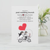 In Love Post Wedding Brunch Invitation Kaart (Staand voorkant)