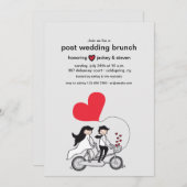 In Love Post Wedding Brunch Invitation Kaart (Voorkant / Achterkant)