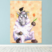 In Love Ram - Funny Canvas Afdruk (Insitu (Houten vloer))