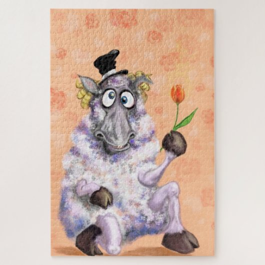 In Love Ram - Romantic - Add Jouw tekst / Name Legpuzzel (Verticaal)