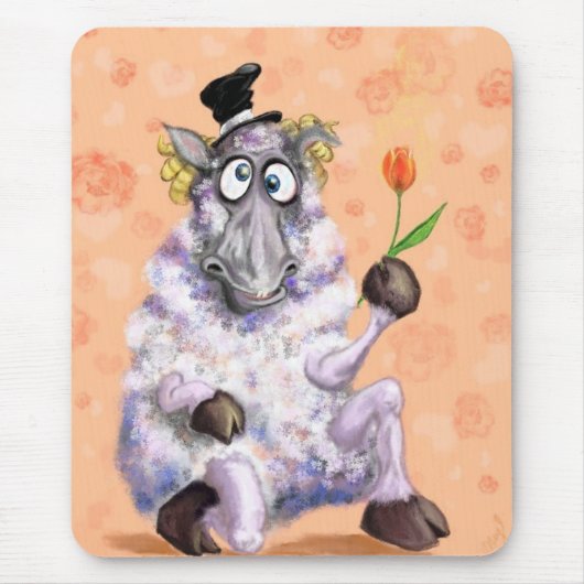 In Love Ram - Romantic - Add Jouw tekst / Name Muismat (Voorkant)