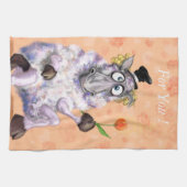 In Love Ram - Romantic - Add Jouw tekst / Name Theedoek (Horizontaal)