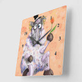 In Love Ram - Romantic - Add Jouw tekst / Name Vierkante Klok (Hoek)