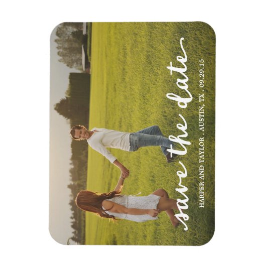 In Love Script Overlay | Sparen de Datum Magnet Magneet (Verticaal)