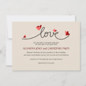 In Love Simple Elegant Text Wedding Kaart (Voorkant)