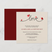 In Love Simple Elegant Text Wedding Kaart (Voorkant / Achterkant)