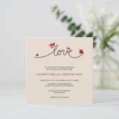 In Love Simple Elegant Text Wedding Kaart (Staand voorkant)