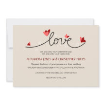 In Love Simple Elegant Text Wedding