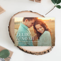 In Love Simple Modern Photo Wedding Invitation