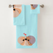 In Love Snagels Bath Towels - Your Colors - Text