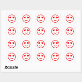 in love vierkante sticker (Vel)